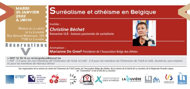 Conférence-débat « Surréalisme et athéisme en Belgique « 