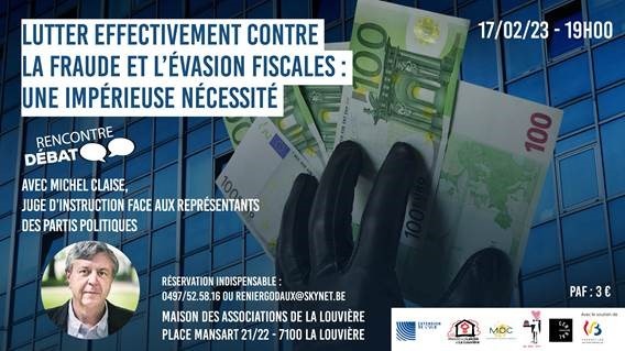 Rencontre-débat « Lutter effectivement contre la fraude et l’évasion fiscales: une impérieuse nécessité »