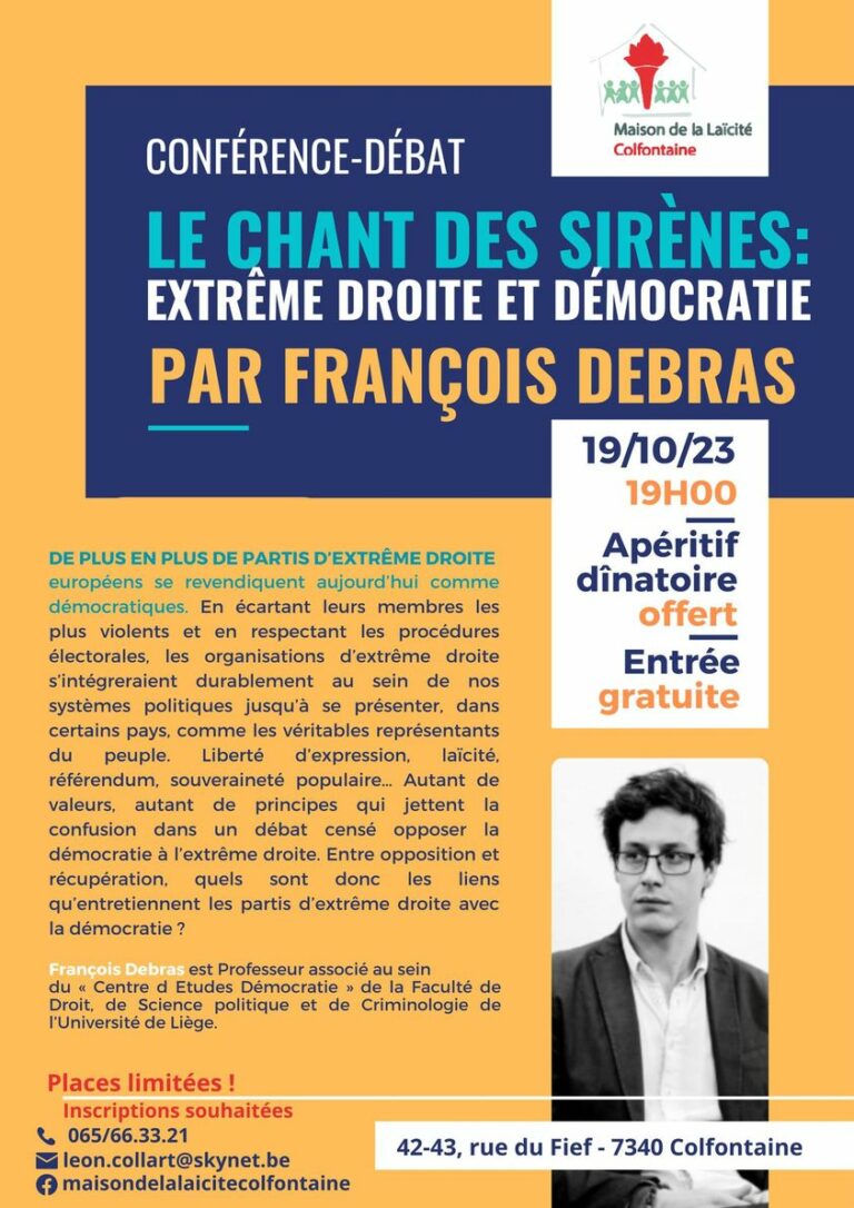 Conférence-débat « Le chant des sirènes: extrême droite et démocratie »