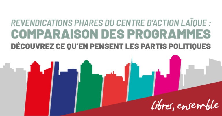 Elections 2024. Revendications phares du Centre d&rsquo;Action Laïque : comment se positionnent les partis politiques ?