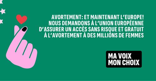 My Voice, my Choice, pour garantir un avortement sûr et accessible en Europe