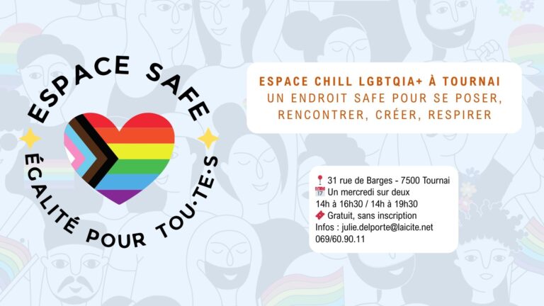 Ouverture d&rsquo;un espace safe LGTQIA+ jeunes à Tournai !