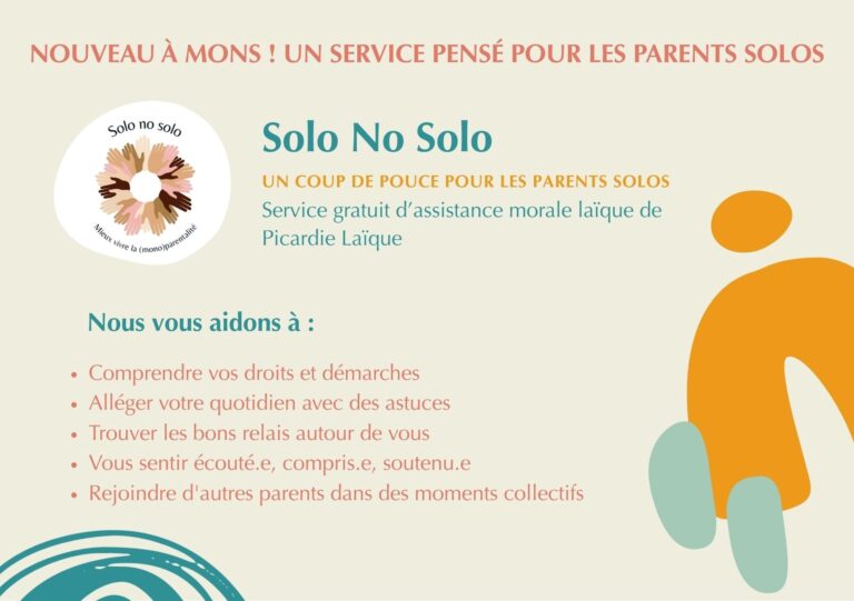 Nouveau à Mons !  “Solo No Solo”, un service pour les parents solos