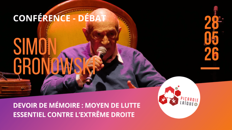Conférence-débat Simon Gronowski – Devoir de mémoire : moyen de lutte essentiel contre l&rsquo;extrême droite