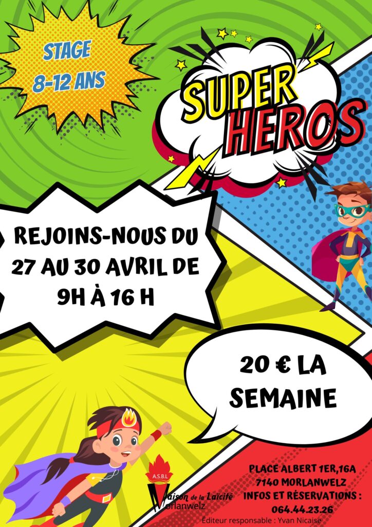 Stage Super Héros (8-12 ans)