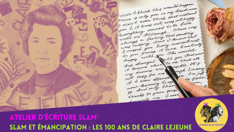 3ème édition Journées du Matrimoine – Atelier d’écriture Slam et émancipation « Les 100 ans de claire Lejeune »