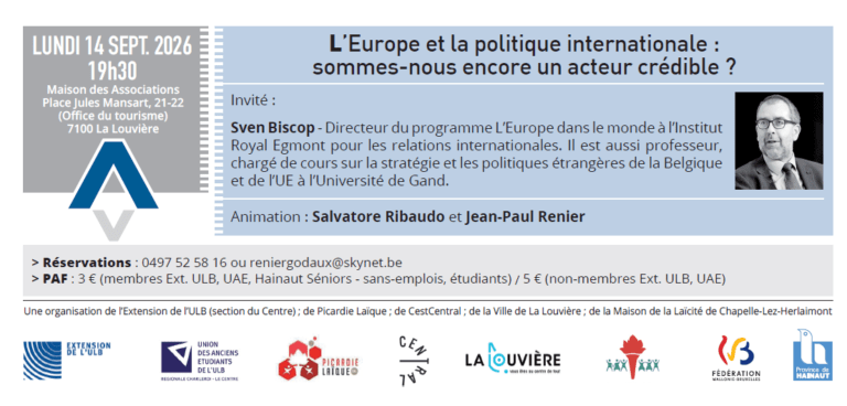 Conférence-débat « L’Europe et la politique internationale : sommes-nous encore un acteur crédible ? »