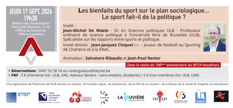 Conférence-débat « Les bienfaits du sport sur le plan sociologique… Le sport fait-il fait de la politique ? »