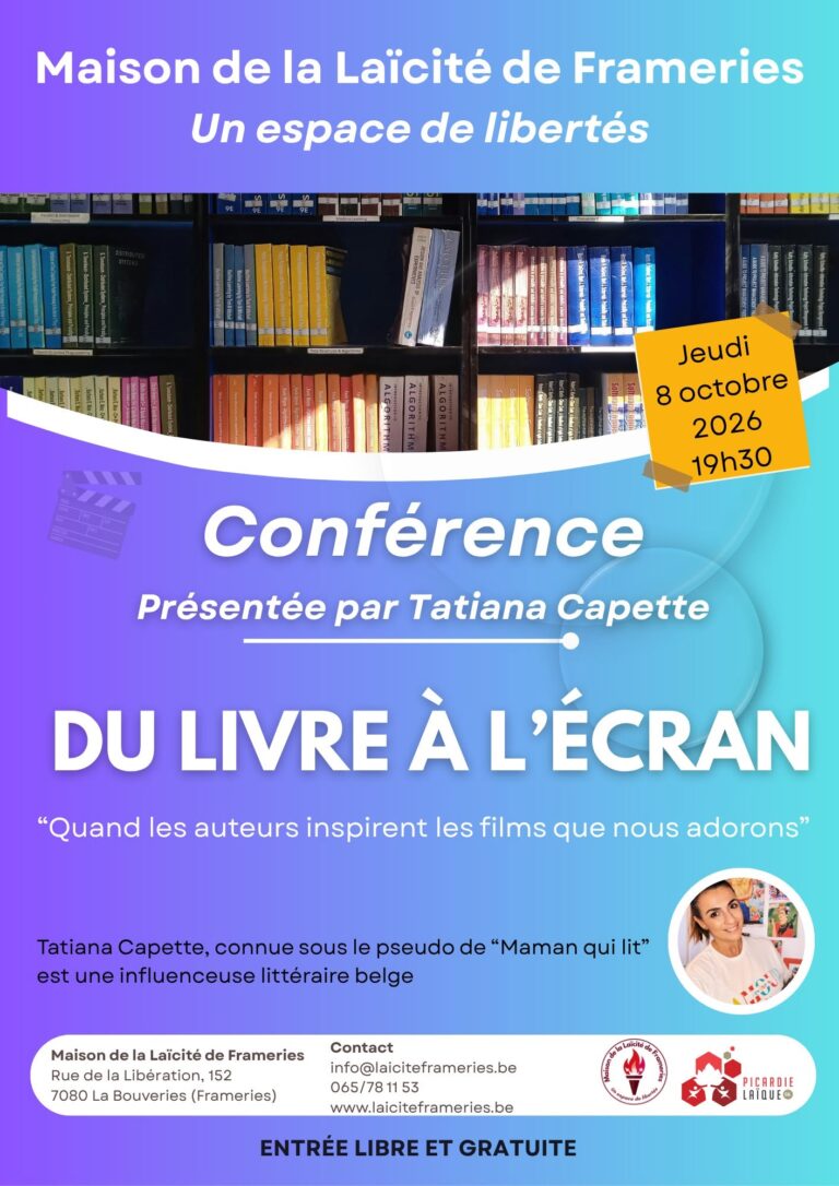 Conférence-débat « Du livre à l&rsquo;écran : quand les auteurs inspirent les films que nous adorons » par Tatiana Capette