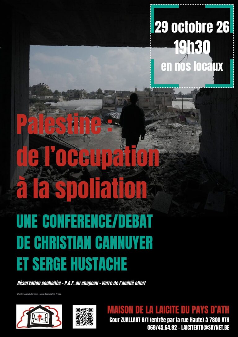 Conférence/débat « Palestine : de l’occupation à la spoliation »
